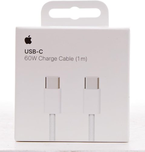 EREDETI GYÁRI APPLE IPHONE 16 USB-C - USB-C GYORSTÖLTŐ TÖLTŐKÁBEL 60W SZŐTT SZÖVET BORÍTÁS MQKJ3ZM/A