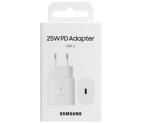 EREDETI GYÁRI SAMSUNG EP-TA800NWEGWW TYPE-C 25W HÁLÓZATI TÖLTŐ GYORSTÖLTŐ ADAPTER FEHÉR